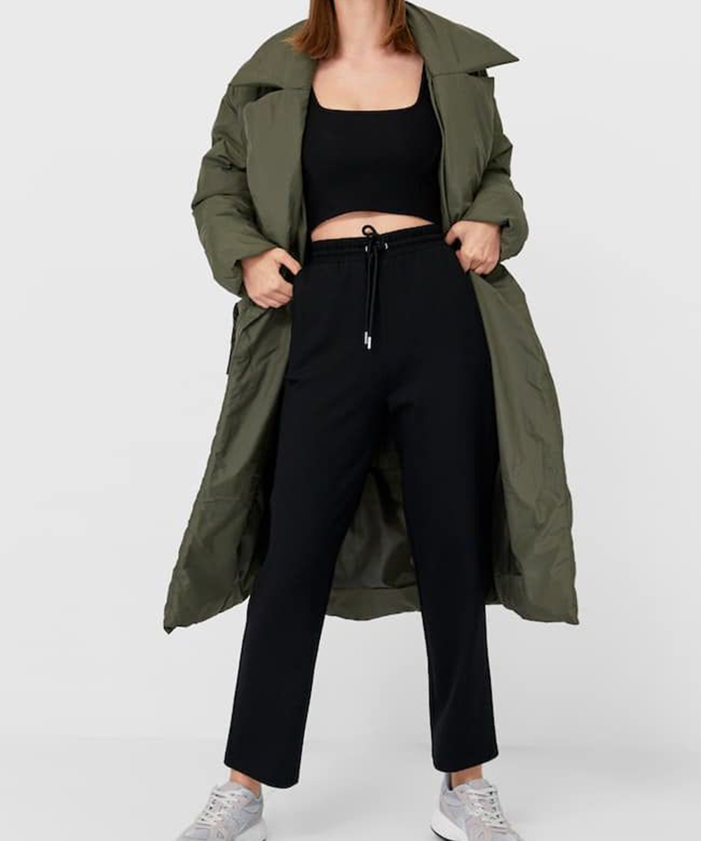 Geaca De Prim Var Toamn Stradivarius Cu Cordon Verde Ma