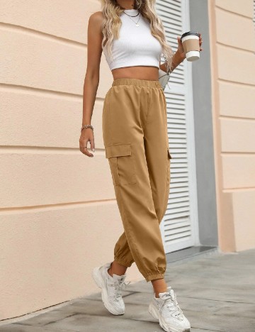 Pantaloni SHEIN, maro