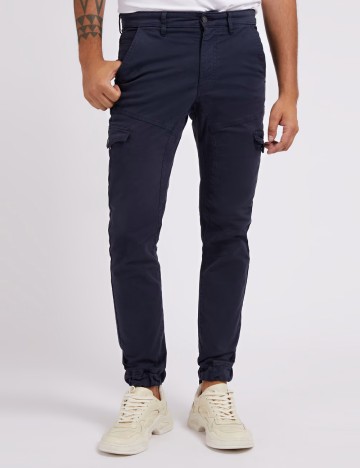 Pantaloni Guess, bleumarin