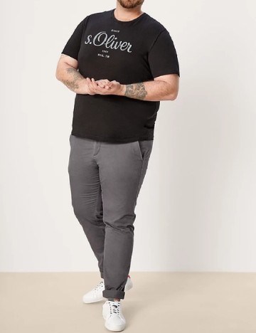 Tricou s.Oliver Plus Size Men, negru