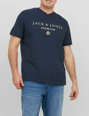 Tricou Jack&Jones Plus Size Men, bleumarin inchis Albastru