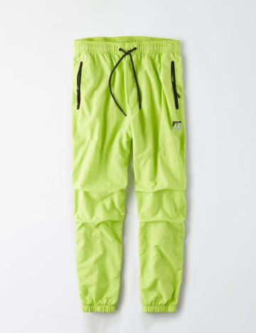 Pantaloni American Eagle, verde neon