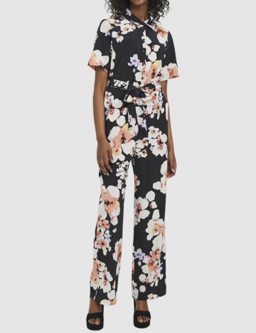 Salopeta Vero Moda, negru floral