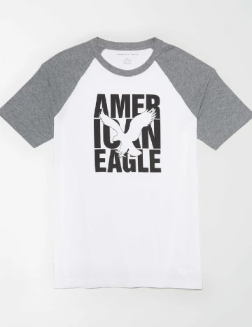 Tricou American Eagle, alb Alb