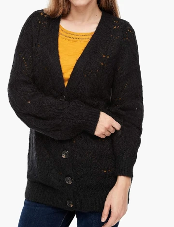 Cardigan s.Oliver, negru Negru