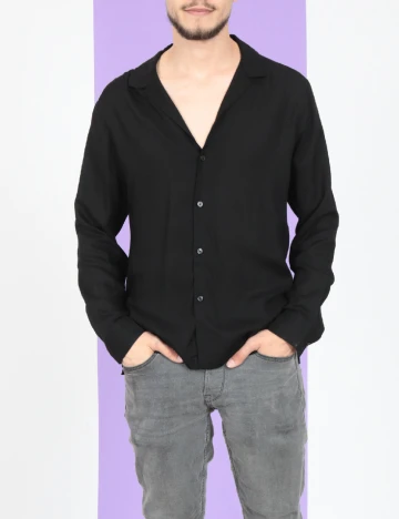 Camasa Topman, negru Negru