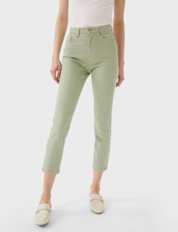 Blugi Stradivarius, verde, 34