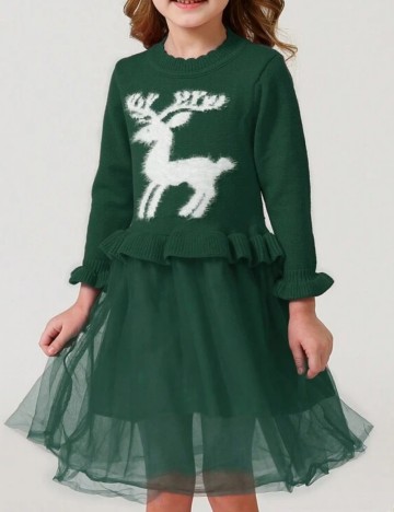 Rochie Shein Kids, verde