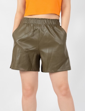 Pantaloni scurti Vero Moda, verde olive, M