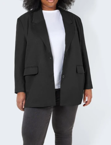 Sacou Plus Size Noisy May, negru Negru