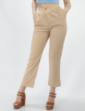 Pantaloni Dazy, maro deschis, S