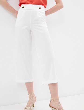 Pantaloni Jacqueline de Yong, alb, L