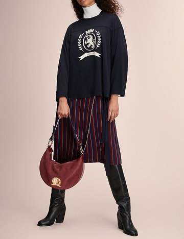 Bluza Oversize Tommy Hilfiger, bleumarin