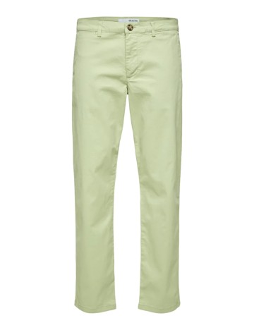 Pantaloni Selected, verde deschis