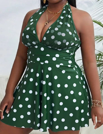 Costum de baie SHEIN CURVE, verde Verde