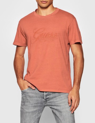 Tricou Guess, caramiziu