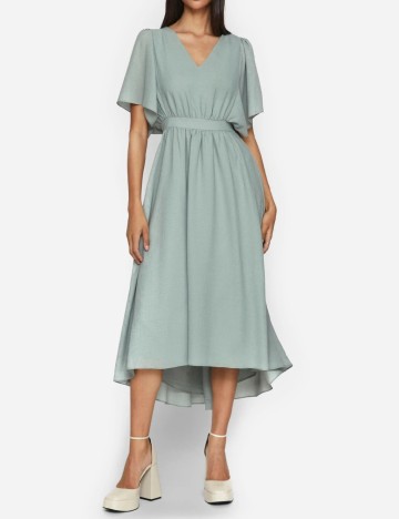 Rochie medie Vila, verde