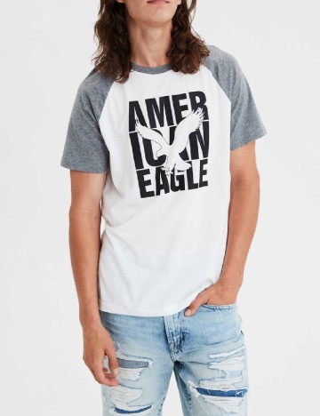 Tricou American Eagle, alb