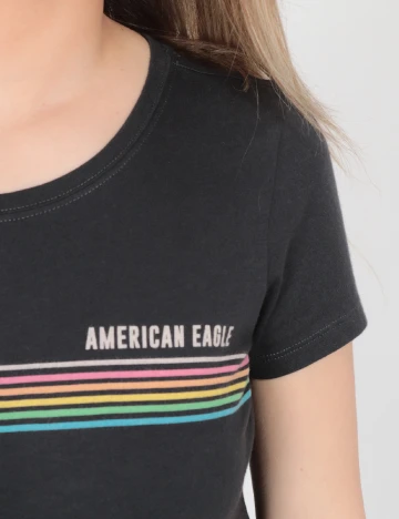 Tricou American Eagle, gri Gri