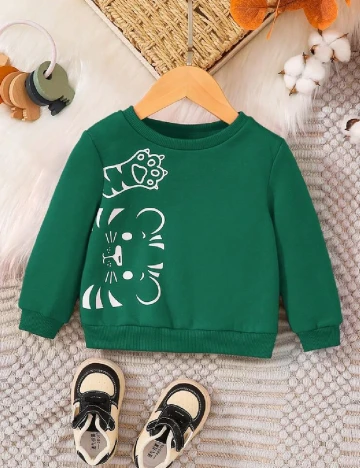 Bluza Shein Kids, verde Verde