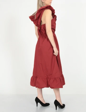 Rochie medie Vero Moda, visiniu Rosu