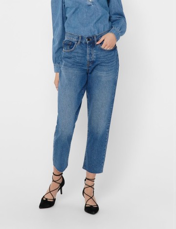 Blugi Jacqueline de Yong, albastru denim