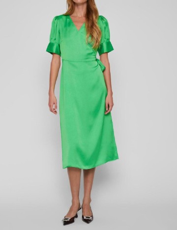 Rochie medie Vila, verde