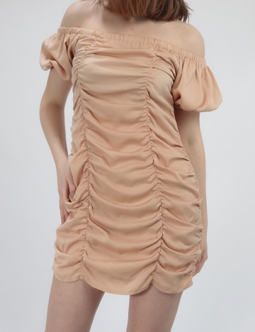 Rochie scurta SHEIN, maro deschis, L