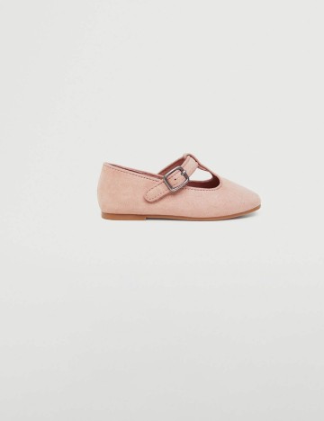 Pantofi Mango Kids, roz pudra