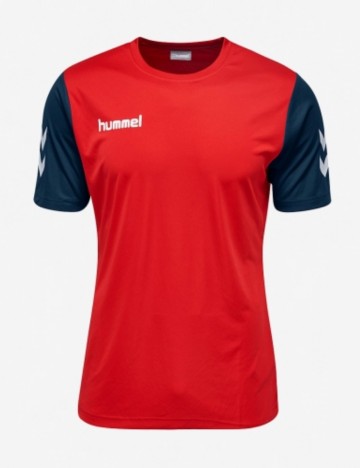 Tricou Hummel, rosu/bleumarin