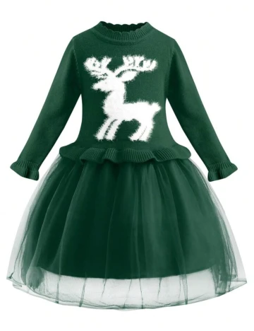 Rochie Shein Kids, verde Verde