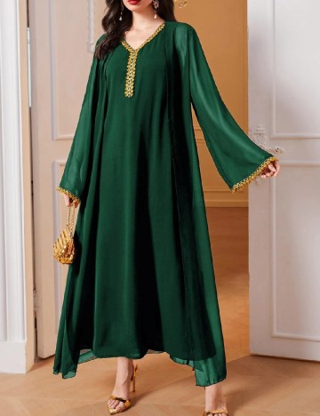 Rochie lunga SHEIN, verde inchis