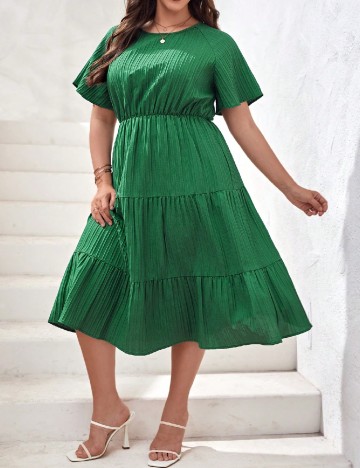 Rochie medie SHEIN CURVE, verde