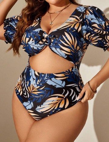 Costum de baie SHEIN CURVE, bleumarin