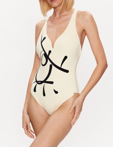 Costum de baie Triumph, crem