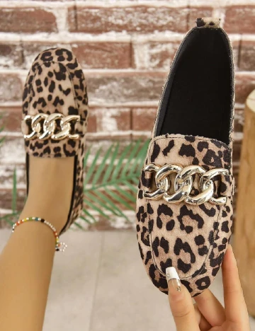 Mocasini SHEIN, animal print Animal print