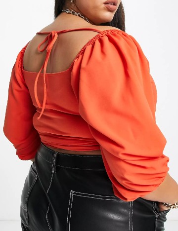 Top Plus Size ASOS, portocaliu