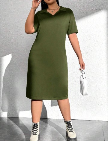 Rochie medie SHEIN CURVE, verde