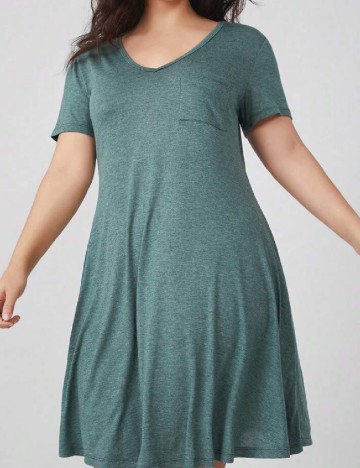 Rochie scurta SHEIN CURVE, verde