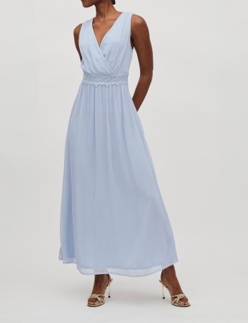 Rochie lunga Vila, bleu, 38