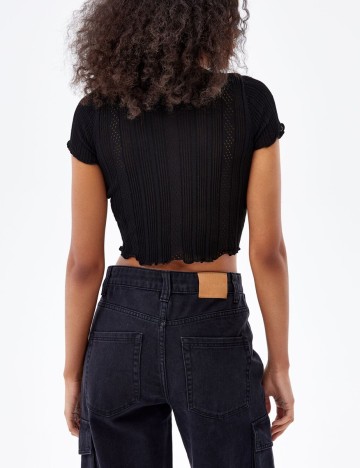 Top Bershka, negru