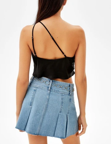 Top Bershka, negru Negru