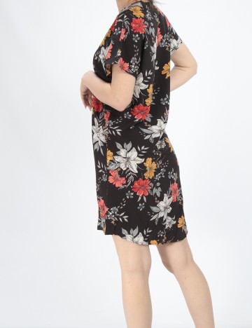 Rochie scurta SHEIN, negru floral