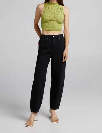 Top Bershka, verde Verde