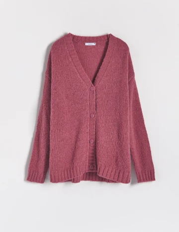 Cardigan Reserved, roz pudra inchis Roz
