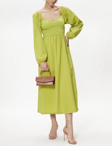 Rochie medie Gestuz, verde