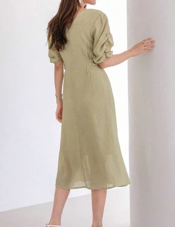 Rochie medie Dazy, verde Verde