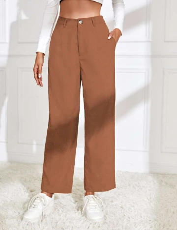 Pantaloni SHEIN, maro Maro