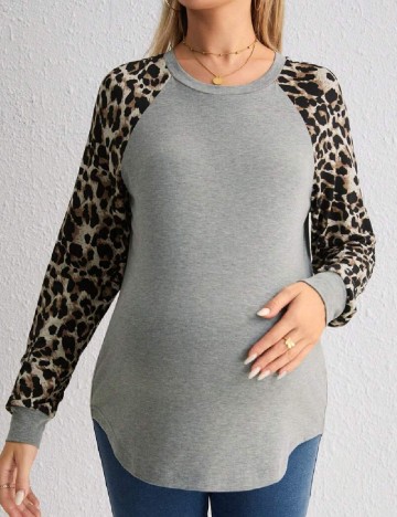 Bluza SHEIN Maternity, gri