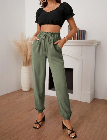 Pantaloni SHEIN, verde